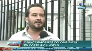 7500 colombianos en Costa Rica ejercen su derecho al voto [upl. by Orecul]