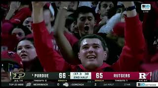 Rutgers upsets No 1 Purdue Final 8 minutes [upl. by Arabele]