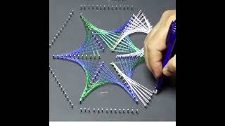 String Art How o Make Easy String Art Mandalashorts [upl. by Eteragram]