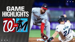 Nationals vs Marlins Game Highlights 9324  MLB Highlights [upl. by Yle486]