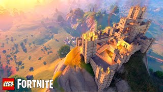 How I Built a HUGE Castle in Lego Fortnite Only FREE KIT [upl. by Cathrin]