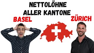 Nettolohn für die Schweiz berechnen🇨🇭Alle Kantone und Steuersätze inkl  Wo ist es am Besten🤑 [upl. by Anhpad426]