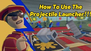 How To Use The Projectile Launcher  INK Splash Studios Tutorial  Rec Room [upl. by Nylhsoj]