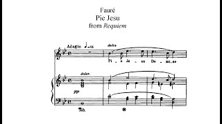 Pie Jesu G Faure  Bb Major Piano Accompaniment tempo about 60 bpm [upl. by Wescott639]