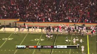 Fans in Lane Stadium Go Crazy to Enter Sandman  End of Game Miami vs Virginia Tech  YouTubeflv [upl. by Ydaj]