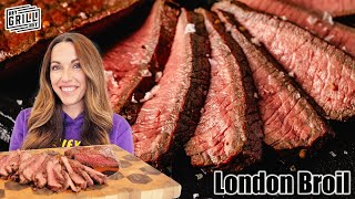 Steak 101 Low and Slow London Broil Smoker Tips for Top Round Steak [upl. by Anytsirhc]