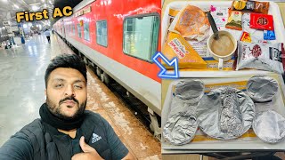 Bhubaneswar Rajdhani Express First Class journey  IRCTC First Class food Review  Ep1 [upl. by Aneleve]