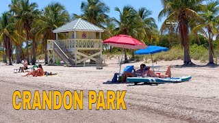 Walking Tour at Crandon Park Beach in Miami [upl. by Meeker]