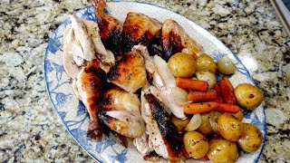 Easy Butterfly Chicken Recipe With Roasted Vegetables [upl. by Feltie]