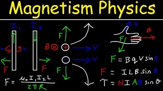 Magnetism Magnetic Field Force Right Hand Rule Amperes Law Torque Solenoid Physics Problems [upl. by Whetstone]