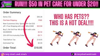 😳RUN 50 IN PET CARE FOR UNDER 20 STACKING PROMO CODES😳 [upl. by Allez]