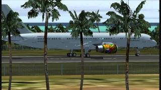 757200 LANDING AT CROWN POINT AIRPORT TOBAGO ISLAND [upl. by Caplan]