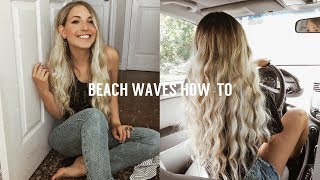 BEACH WAVES HOWTO  ouai wave spray review [upl. by Kcirdef659]