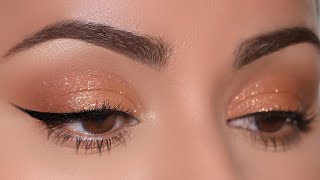 EASIEST Sparkly Monotone Cut Crease ever created [upl. by Shelburne]