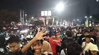 Keriuhan di jalan Margonda Raya saat Nobar Indonesia vs Uzbekistan [upl. by Shiekh413]