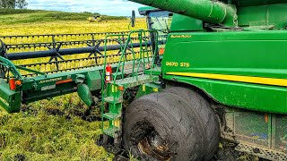 DESAFIO EXTREMO NA COLHEITA DO ARROZ HÍBRIDO🌾LANDINI NEW HOLLAND JOHN DEERE CASE [upl. by Hendrik]