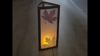 DIY Lövlykta av papper  Leaf lantern made of paper [upl. by Anilys601]