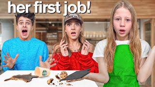 Nastya and her First Job at Brent Rivera and Lexi in 24 HOURS [upl. by Biamonte]