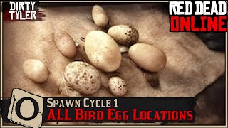 All Bird Egg Locations Cycle 1 Red Dead Online RDR2 Madam Nazar Collection [upl. by Esor847]