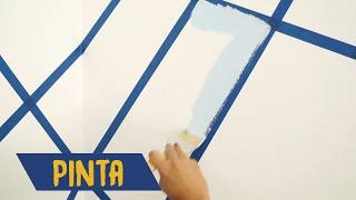 DIY Cómo pintar figuras geométricas en la pared [upl. by Adiuqal]