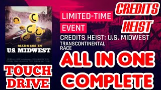 TouchDrive Asphalt 9  CREDITS HEIST  US MIDWEST  TRANSCONTINENTAL RACE  BEAT Race Time 111s [upl. by Bartholemy]