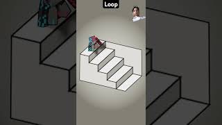 stairs illusion 🤣 loop minecraft [upl. by Bud]