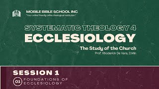 Sys Theo 4 ECCLESIOLOGY L13  Biblical Typologies of the Church [upl. by Nnyleitak722]