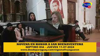 NOVENA EN HONOR A SAN BUENAVENTURA  SÉPTIMO DÍA11072024 [upl. by Acissey]