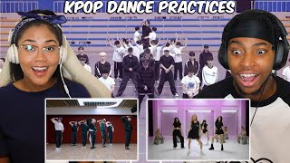 FIRST TIME REACTING TO KPOP DANCE PRACTICE VIDEOS BTS  STRAY KIDS  SEVENTEEN  BLACKPINK TWICE [upl. by Brace]