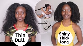 Thin and Damaged to Thick and Healthy My natural Hair set back  How to fix Damaged thinning Hair [upl. by Home654]