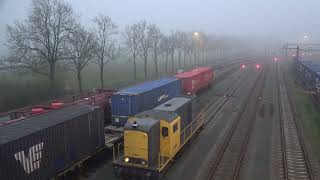 Dieselloc 2454 van de 2454Crew in een mistig Lage Zwaluwe [upl. by Hackney]