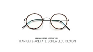 Screwless Titanium and Acetate Glasses Featuring Spiral Hinges Weighing Only 62 Grams [upl. by Barcot202]