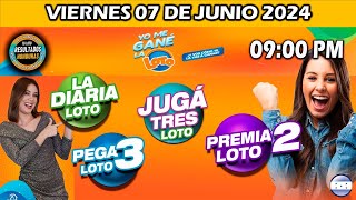 Sorteo 9 PM Loto Honduras La Diaria Pega 3 Premia 2 VIERNES 07 de junio 2024 ✅🥇🔥💰 [upl. by Ocirederf]