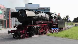 Stoomtrein van de SSN op de Lindtse Dijk in Zwijndrecht  100 jaar Van Leeuwen Buizen [upl. by Haroun]