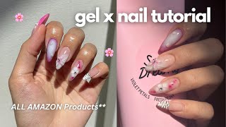 how to do gel x nails at HOME  Amazon Products full tutorial EASY born pretty polish [upl. by Fasta]