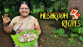 रानातून आणले अळंबी।आईच्या हातच चुलीवरच अळंबी मसाला😍mushroom masala recipe village styl❤️ [upl. by Alethia]