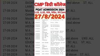 CMP Degree College Cut Off 2024  LLB LLM MA MSc MCom Admission Updates [upl. by Meuse]