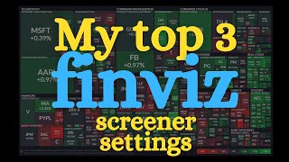 FINVIZ stock screener  My top 3 settings  YB Trading [upl. by Auoz]