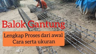 Cara membuat Ring Balok sloof Gantung bangunan bertingkat [upl. by Leuamme420]