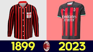 Levoluzione della divisa da calcio del AC Milan  Tutte le maglie da calcio del Milan nella storia [upl. by Osrock]