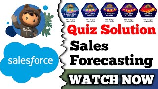 Sales Forecasting  Salesforce Trailhead  Quiz Solution [upl. by Savannah]