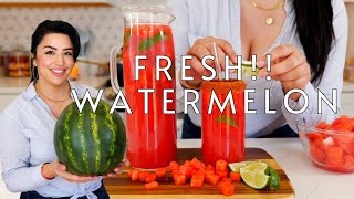 The BEST Mexican Drink Recipe Agua Fresca de Sandía  Easy Watermelon Drink Recipe [upl. by Ishmul]