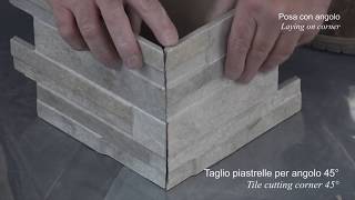 Posa rivestimenti decorativi gres porcellanato 16x40  Tutorial [upl. by Eelimaj77]