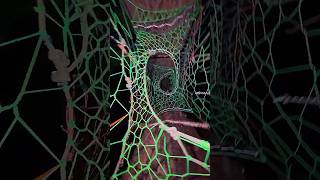 treenet spacenet web treehouse spider paracord rope net climb climbing bike [upl. by Rolanda686]