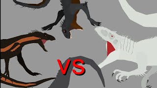 scorpius rex vs indoraptor vs indominus rexanimations stick nodes [upl. by Eixel]