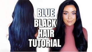 Dying my hair Blue Black  Schwarzkopf Cosmic Blue updated [upl. by Ennylhsa697]