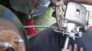 How to replace a brake caliper and bleed the brakes afterwards [upl. by Alhak]