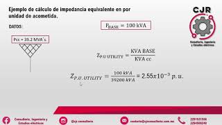 CÁLCULO DE IMPEDANCIA EQUIVALENTE EN POR UNIDAD DE UNA ACOMETIDA [upl. by Aikrahs]