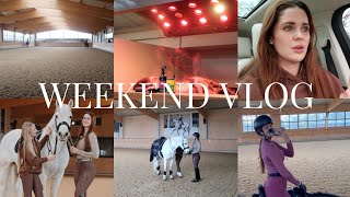 weekend vlog Ellies yard Harlow  panda riding amp podcasting [upl. by Asum]