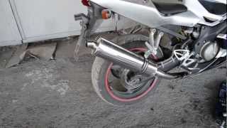 Honda CBR600f4i Exhaust Stock vs No exhaust vs Delkevic 18quot 450mm [upl. by Jesselyn]